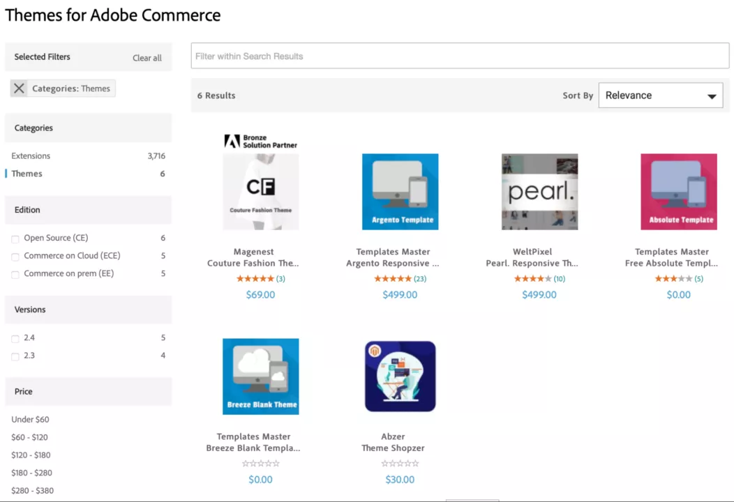 Adobe Commerce-Themen