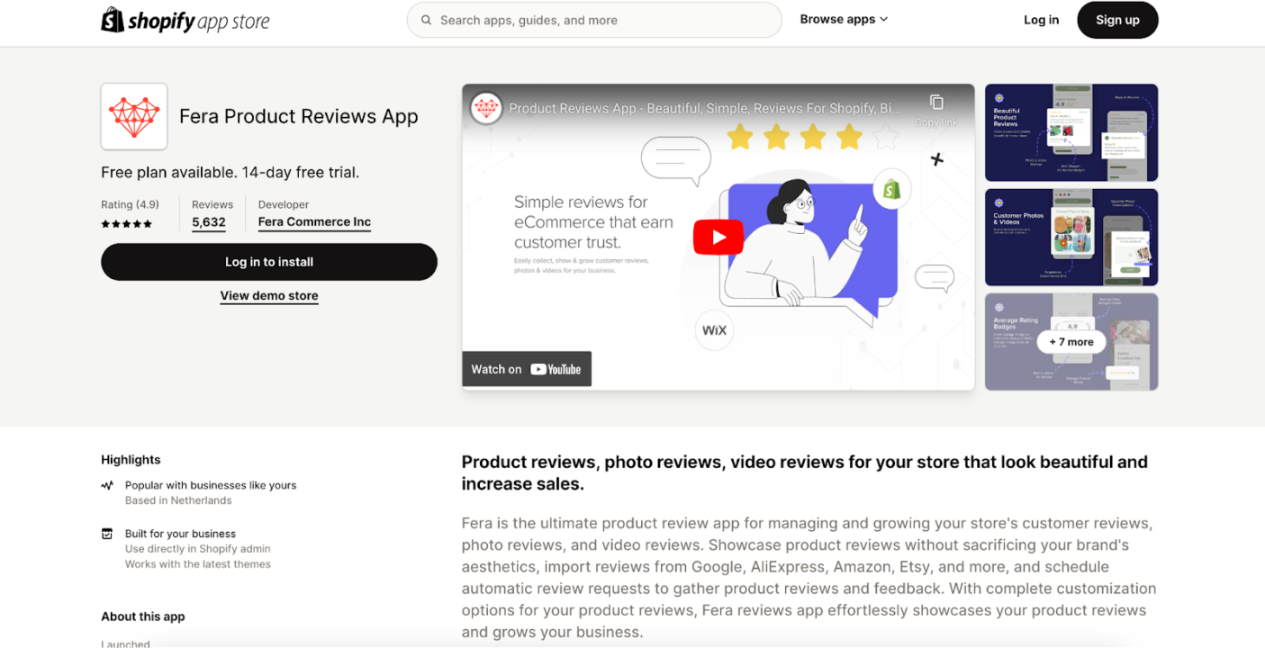 Las mejores aplicaciones de revisión de productos para Shopify - Fera