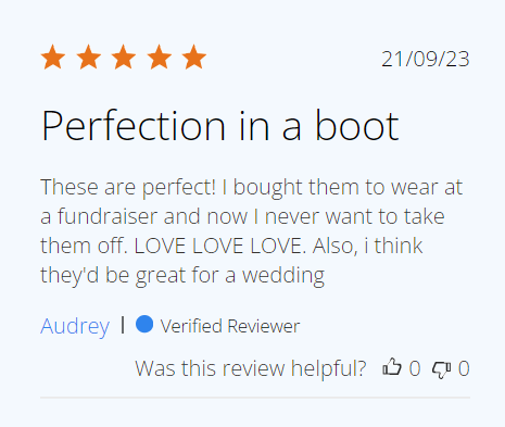Positive user review from Russels