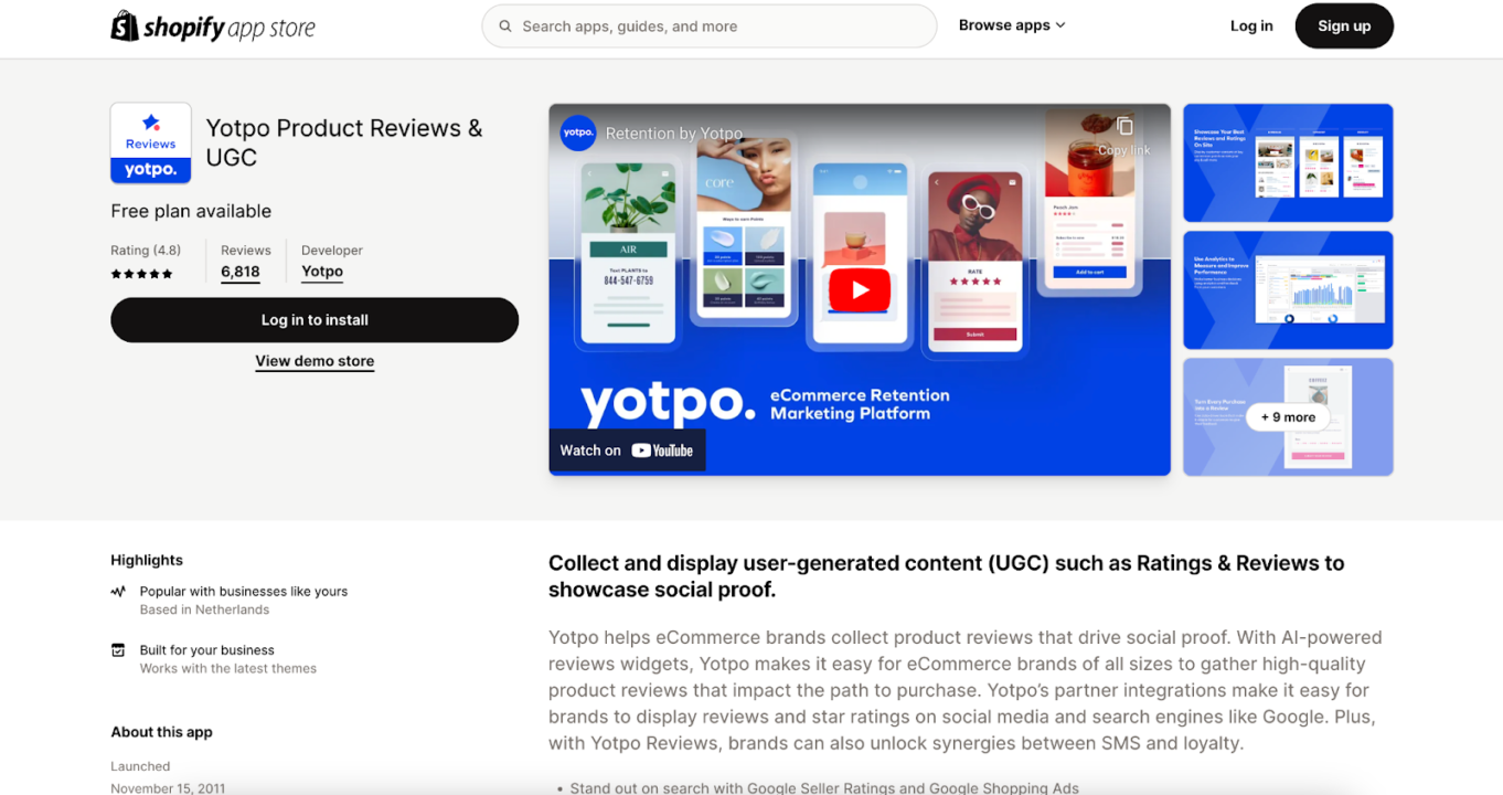 Las mejores aplicaciones de revisión de productos para Shopify - Yotpo