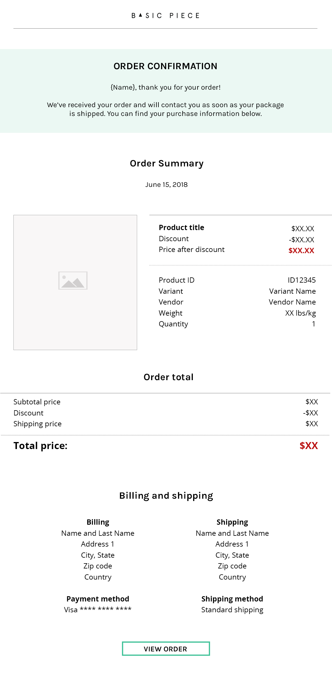 Shipping Confirmation Template