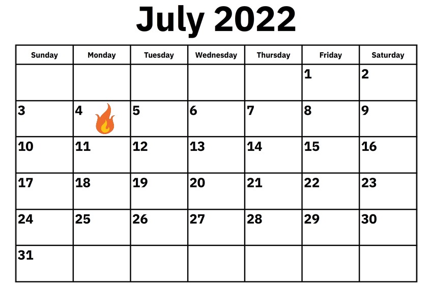 2022 Email Marketing Event/Holiday Calendar