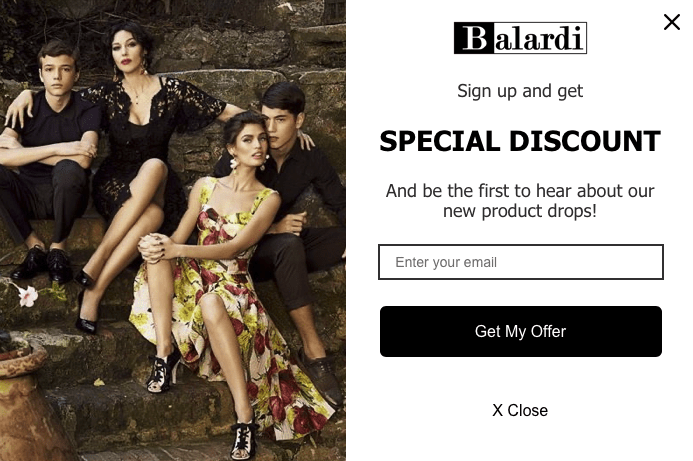 Balardi popup