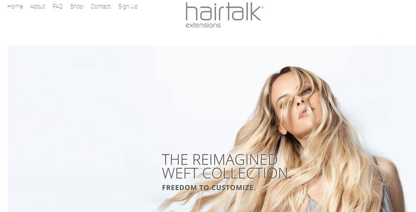 Wix stores examples: Hairtalk