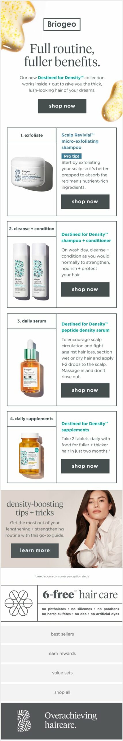 Haircare product sample promotions