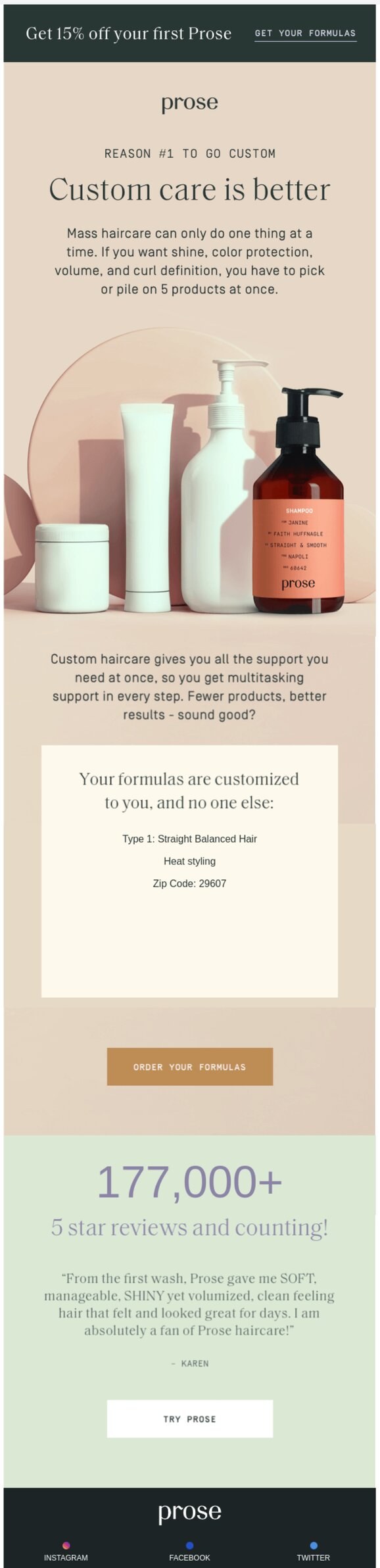 Haircare product sample promotions