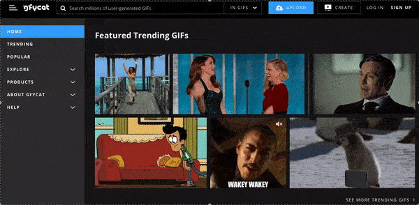 Search, Discover, Share, and Create Animated GIFs