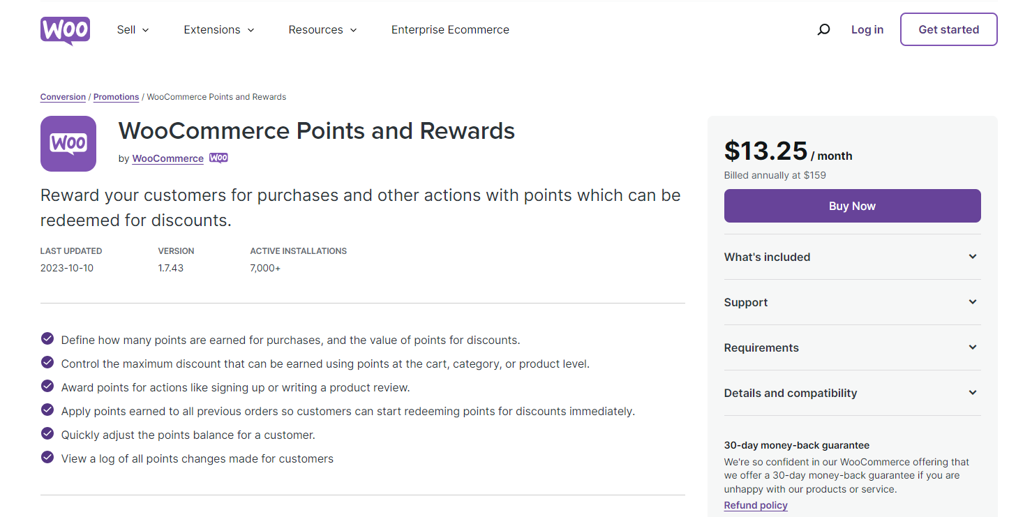 WooCommerce Points and Rewards 