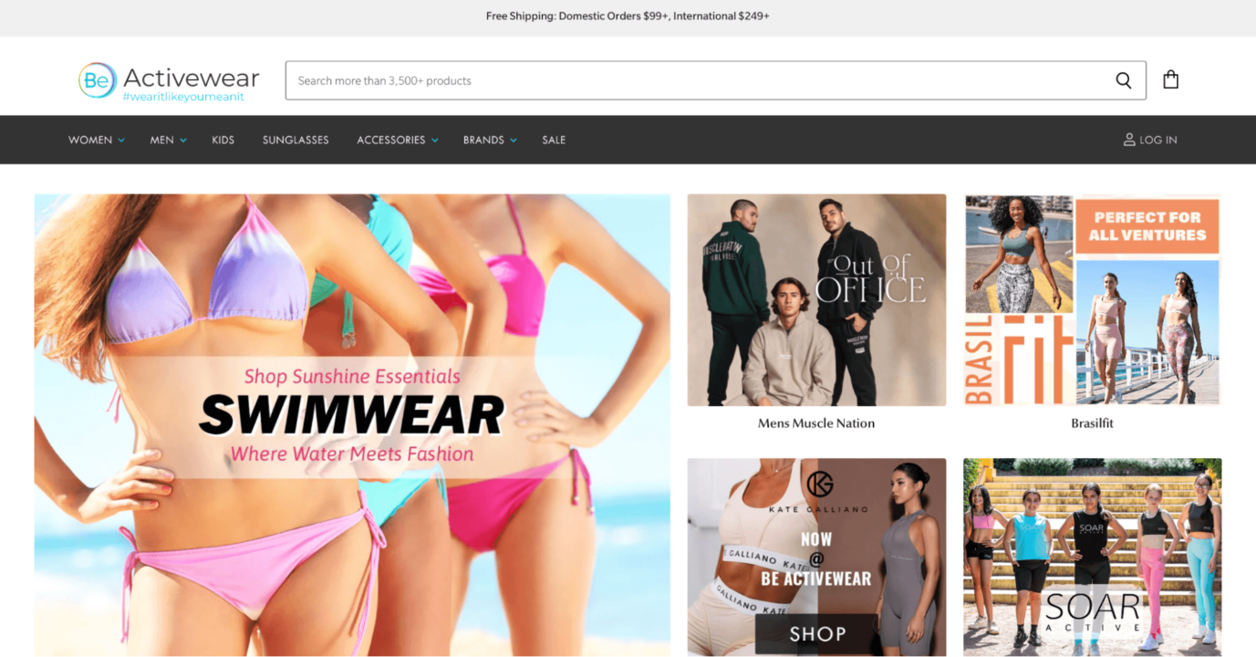 Apparel Shopify dropshipping store - Be Activewear