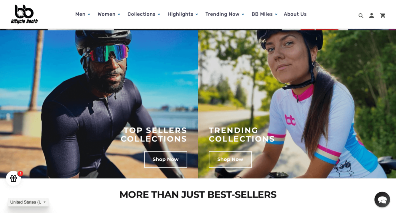 Other top Shopify dropshipping stores - Bicycle Booth