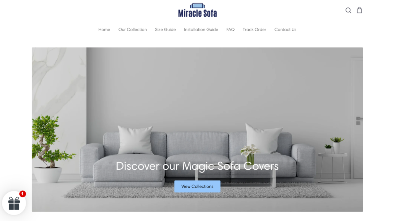 Furniture & home decor Shopify dropshipping store - Miracle Sofa