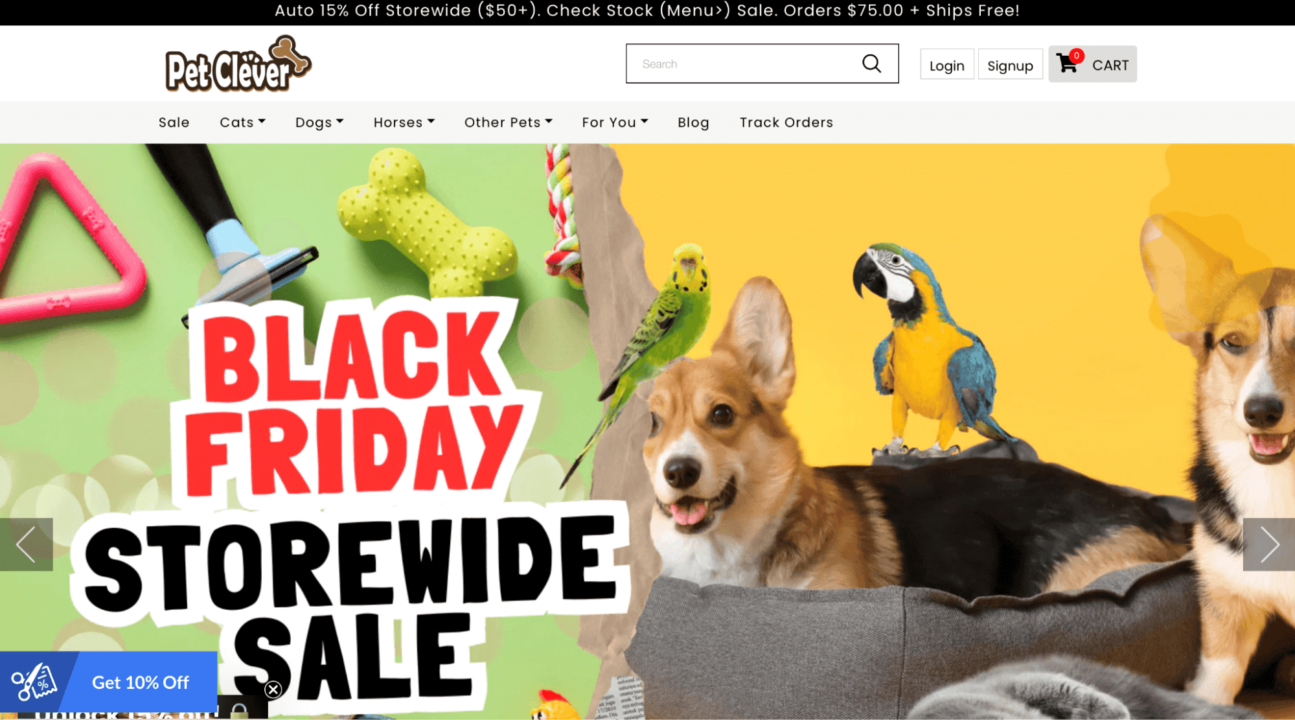 Pet care Shopify dropshipping stores - Pet Clever