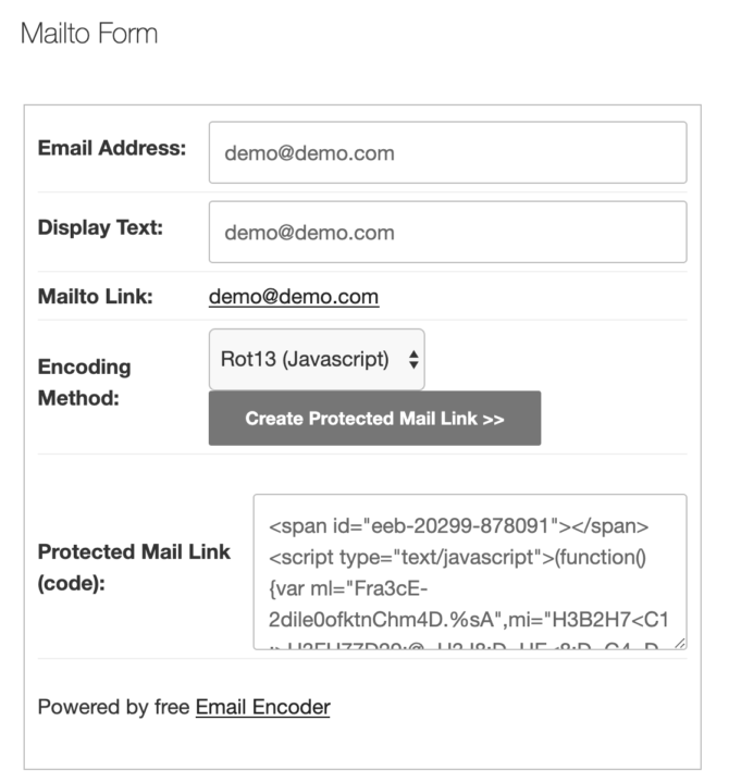 Email encoder
