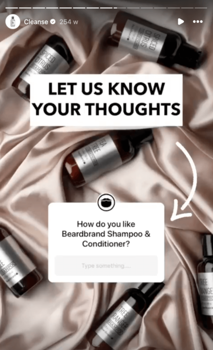 Asking for reviews on social media - interacting with the audience from beardbrand via Instagram