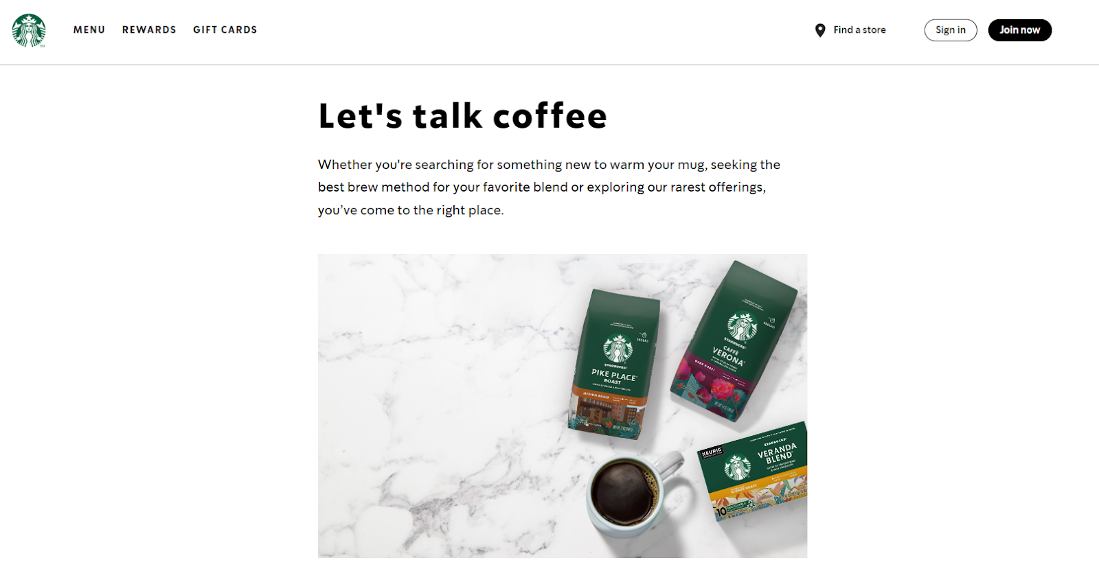 Brand personality examples: Starbucks